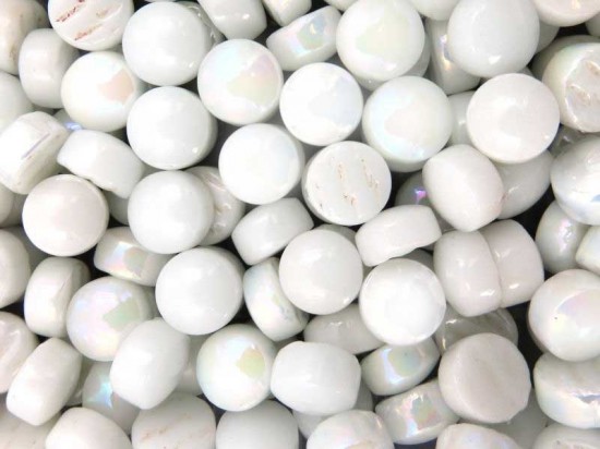 Round 12 mm   mix sneeuw wit
