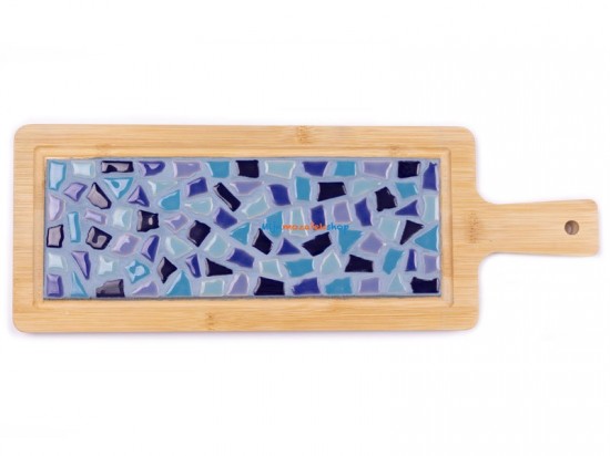 DIY Mozaïekpakket - borrelhapjes serveerplank - blauwe zee