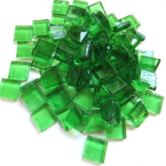 Transparante glas mozaïeksteentjes – groen (10 mm)