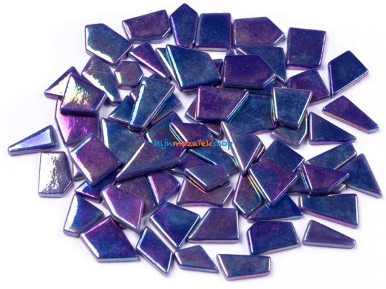 Mozaïek Glas Puzzelstukjes - parelmoer royal blue