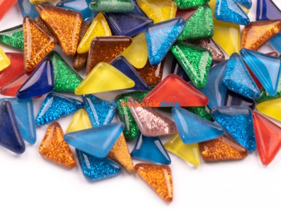 Softglass driehoek mix crystal glitter crop 0