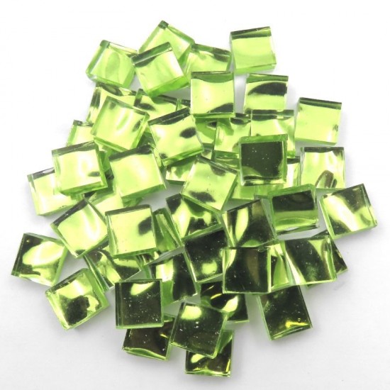 Spiegelglas mozaïeksteentjes 10 mm - limoen groen