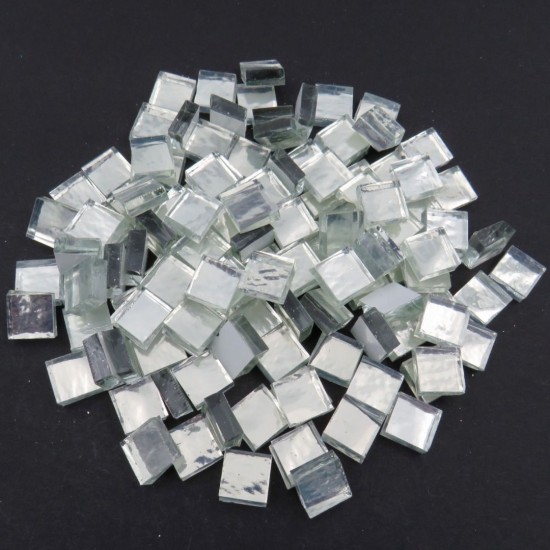 Spiegelglas mozaïeksteentjes 10 mm - platina