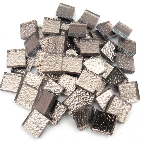 Spiegelglas mozaïeksteentje met textuur 15 mm – tin