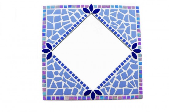 Spiegel 26 cm   blauw