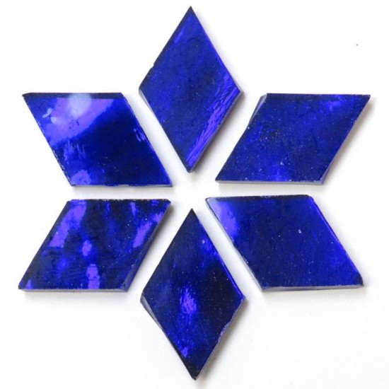 Spiegelglas mozaïeksteentjes ruitvorm - donker blauw