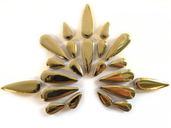 Teardrops Mozaïeksteentjes - goud