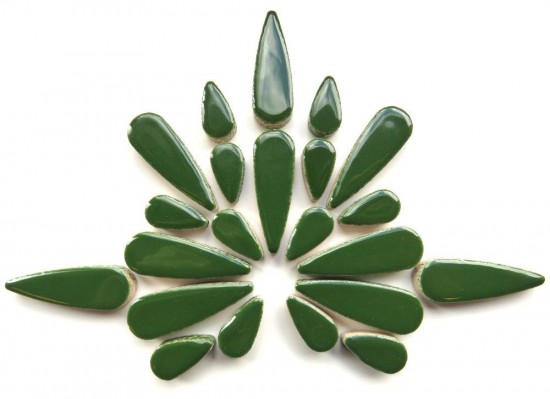 Teardrops Mozaïeksteentjes - pesto groen