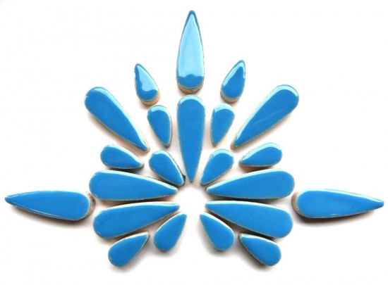 Teardrops Mozaïeksteentjes - blauw