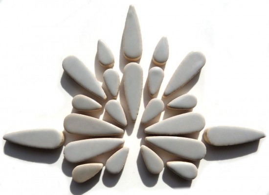 Teardrops Mozaïeksteentjes - grijs