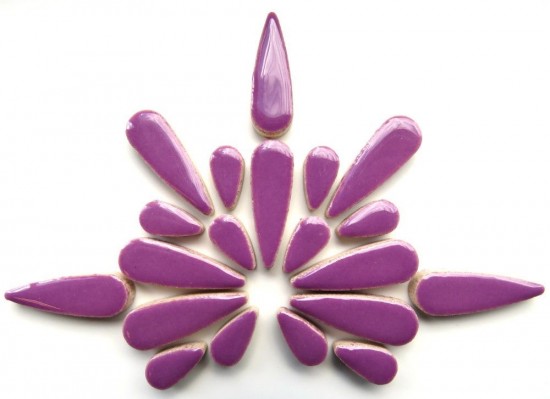 Teardrops Mozaïeksteentjes - paars