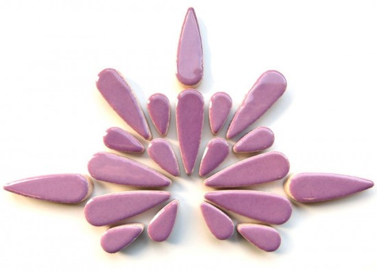 Teardrops Mozaïeksteentjes - lila paars