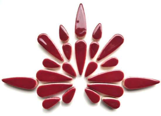 Teardrops Mozaïeksteentjes - merlot rood