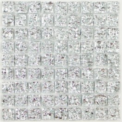 Spiegelglas mozaïeksteentjes met textuur 10 mm – zilver