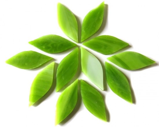 Tiffany bloemblaadjes klein licht groen