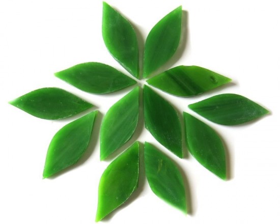 Tiffany bloemblaadjes klein donker groen