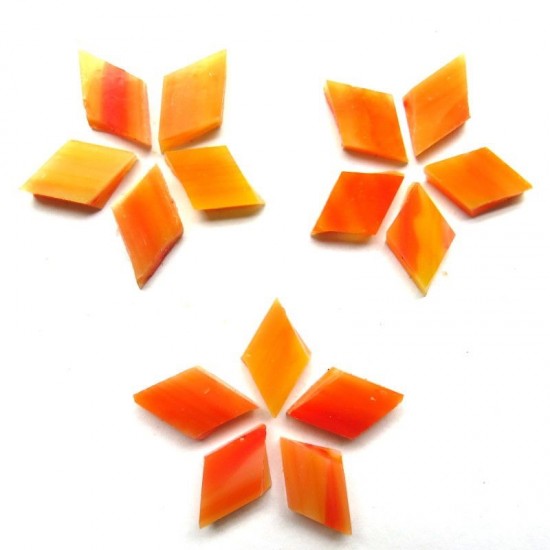 Tiffany glas ruitvorm 17x10 mm   mg71s early sunrise