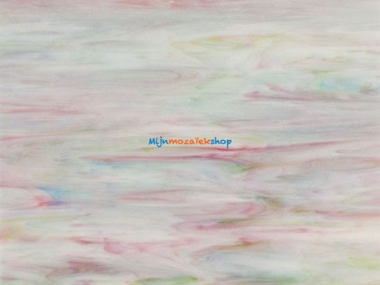 Tiffany glasplaat - magenta/wit/groen/blauw kleurenmix