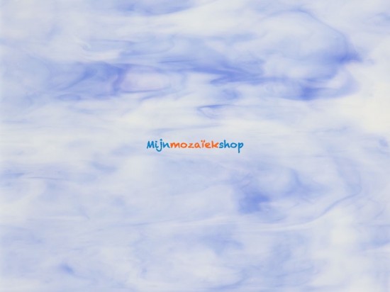 Tiffany glasplaat - licht blauw/wit