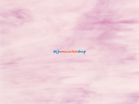 Tiffany glasplaat - wit/donker roze