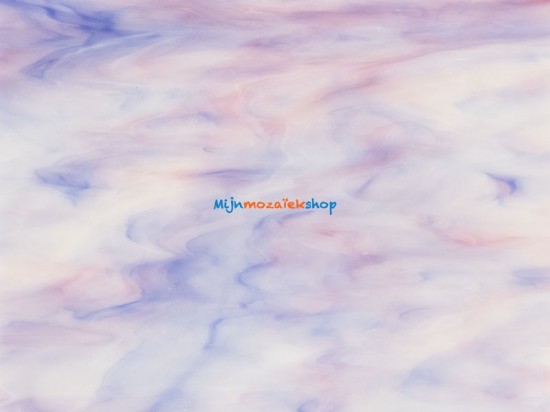 Tiffany glasplaat - roze/wit/blauw kleurenmix