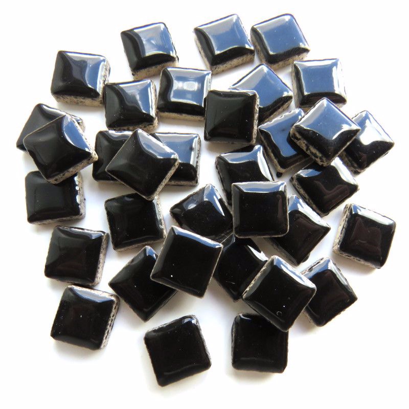 Het is de bedoeling dat Van storm Warmte Mini squares keramiek - zwart; 49 stuks - Mijnmozaiekshop